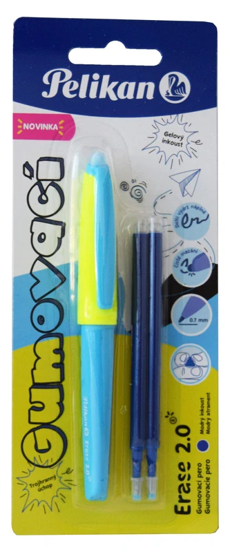 Pelikan Gumovací pero neonově modré