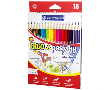 CENTROPEN Pastelky trojhranné 18 barev