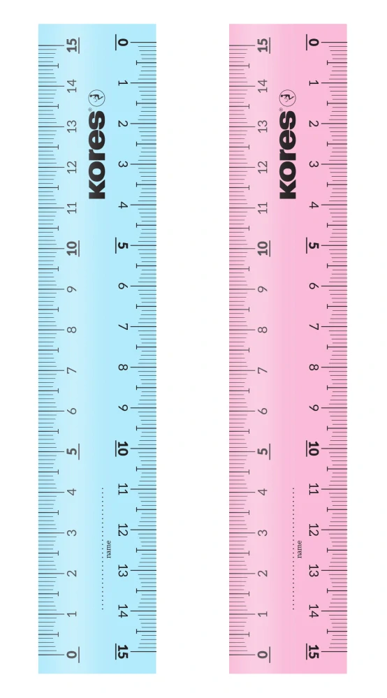 Kores pravítko 15 cm transparentní