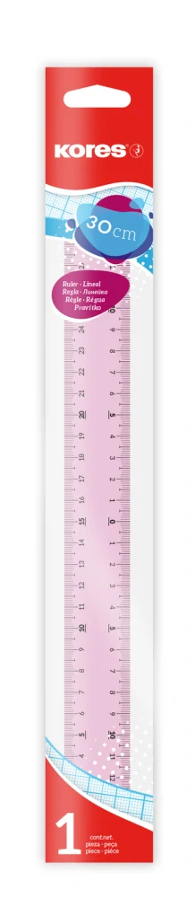 Kores Transparentní pravítko 30 cm