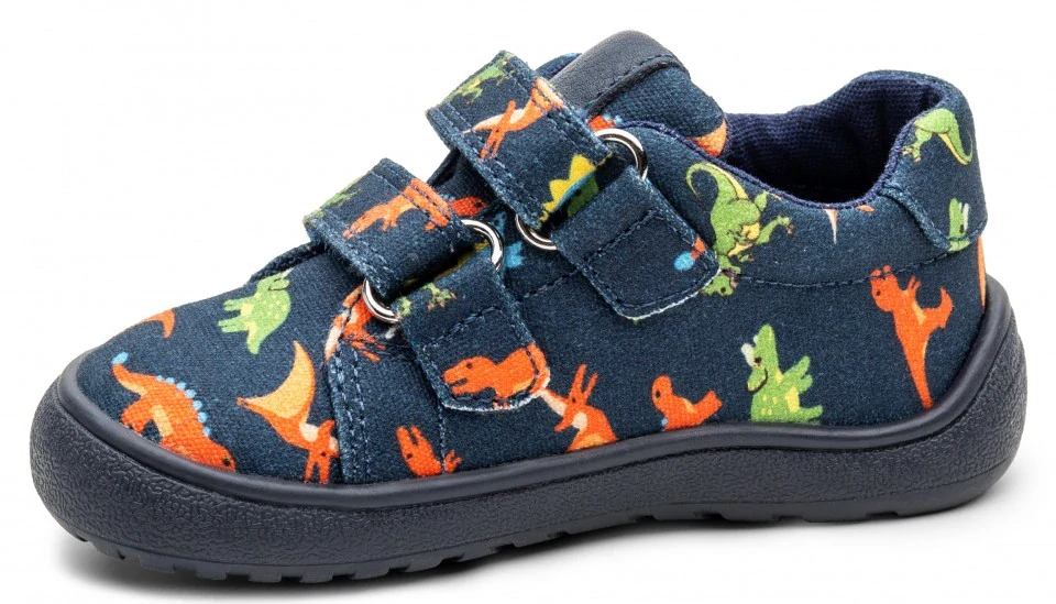 Protetika Plátěnky (přezůvky) barefoot KORO dino