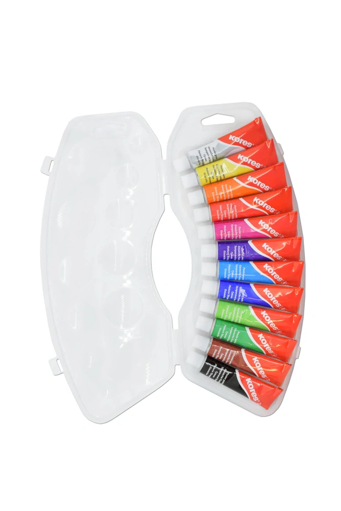 Kores TEMPERAS tempery v tubě 12ml x 12 barev