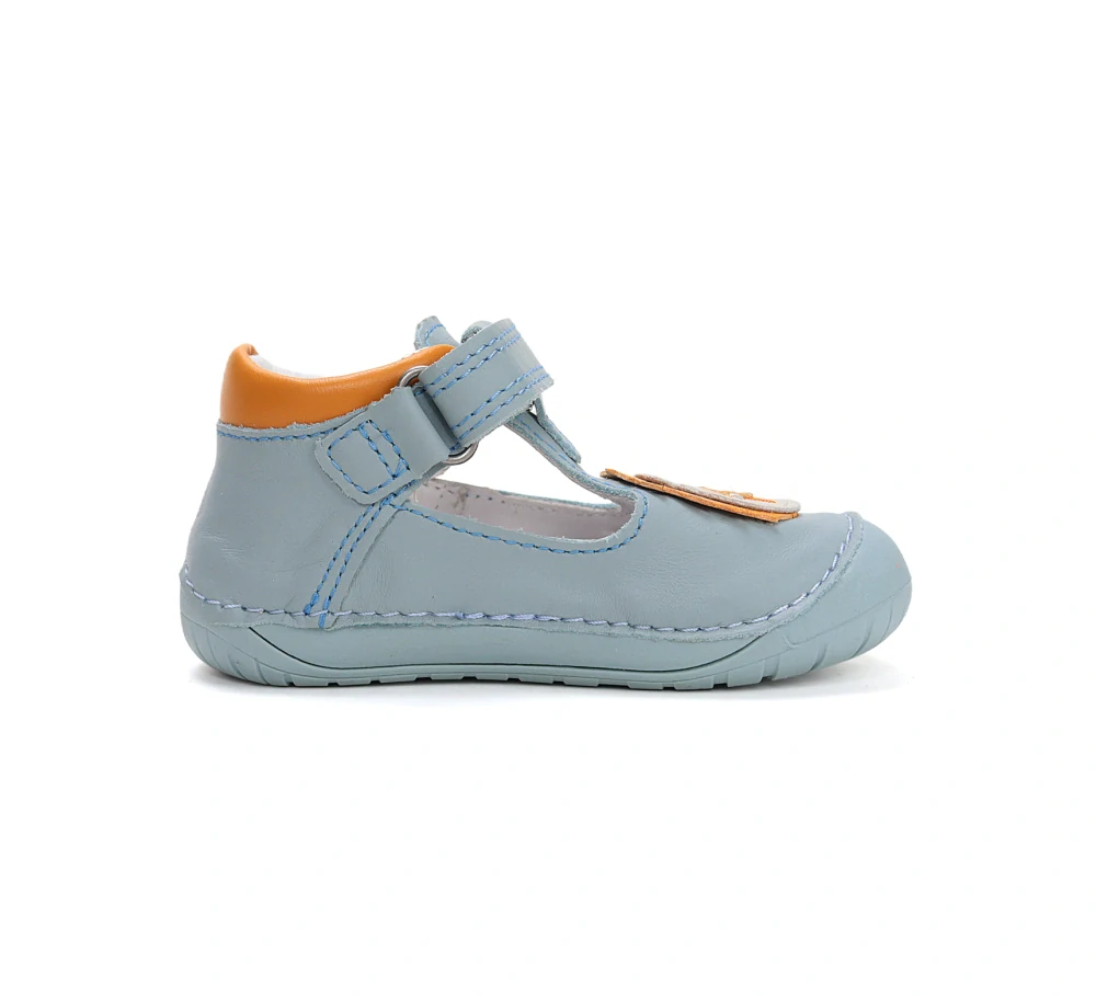 D.D. Step Dětská barefoot polootevřená, modrá 