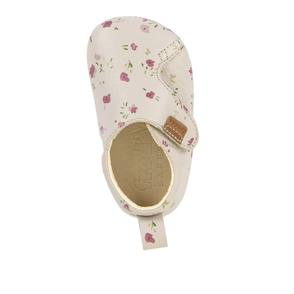 Froddo Dětské barefoot capáčky, bílé kytičky