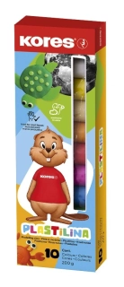 Kores Plastelína (plastilína), 10 barev 