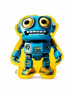 K-oukej! Polštář Robot žlutý M