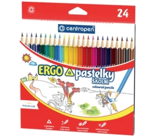 CENTROPEN Pastelky trojhranné 24 barev
