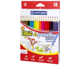 CENTROPEN Pastelky trojhranné 18 barev