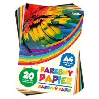 Junior barevný papír A4 20 listů 80 g